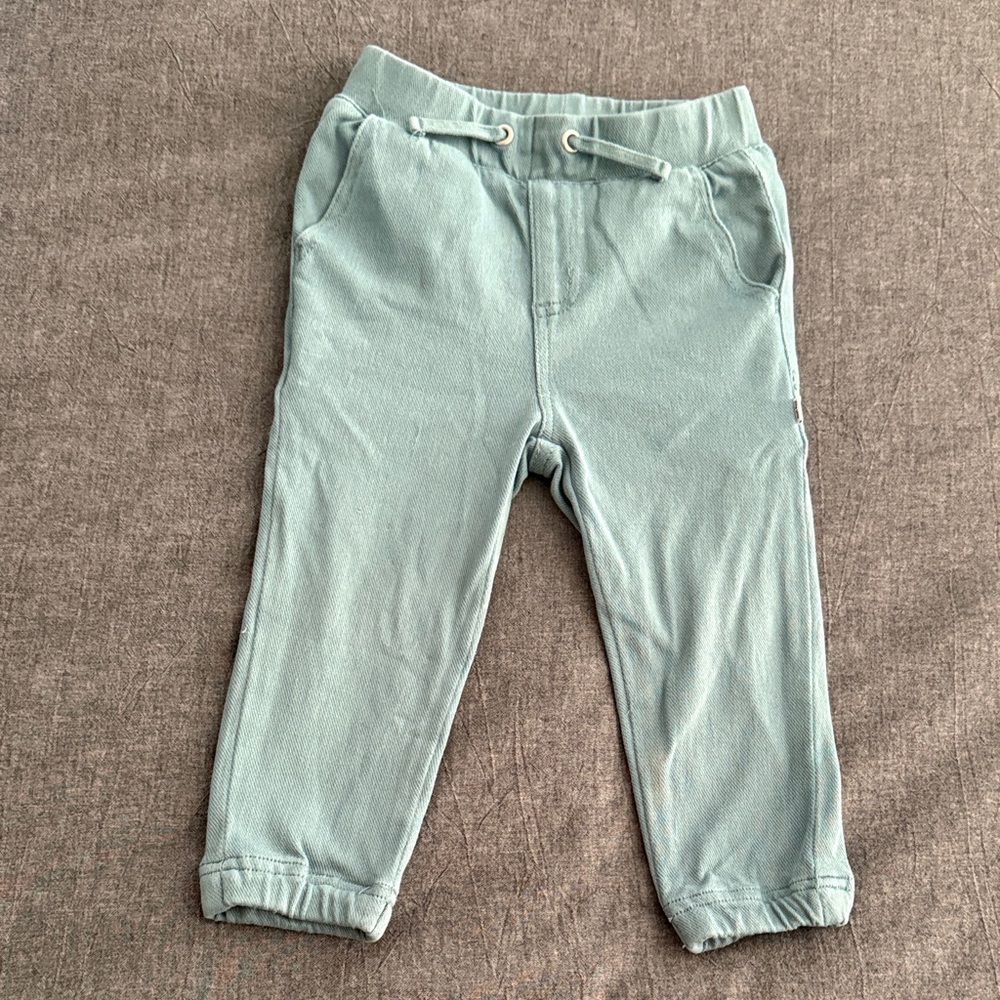 Little Sleepies Teal Twill Joggers